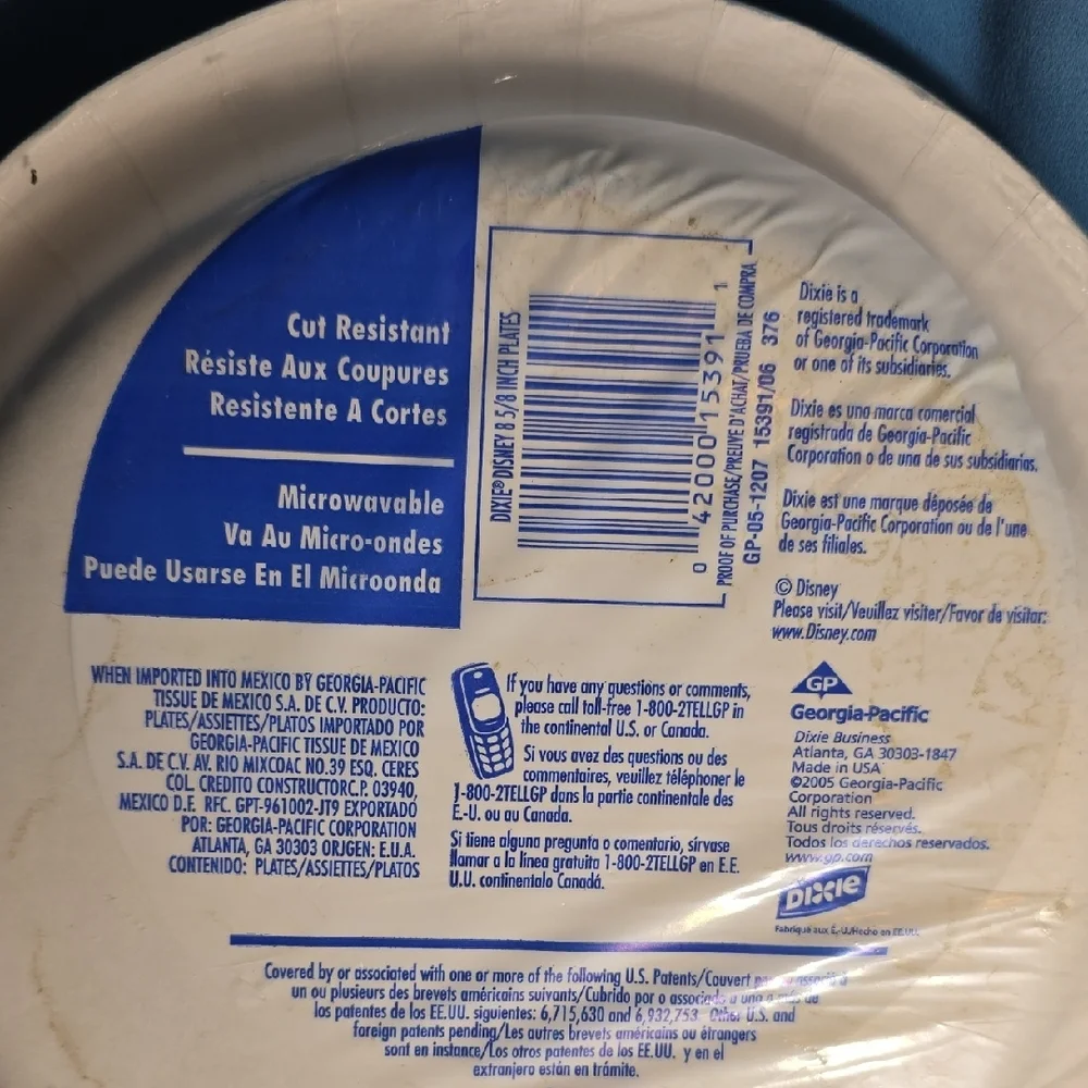 Disney Disposable Plates And Bowl Set With Mickey Mouse & Goofy